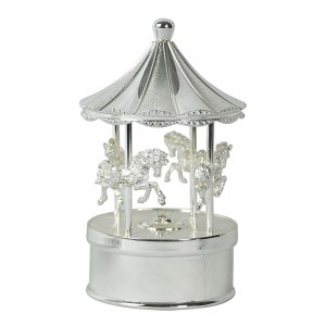 Customized Xmas Carrossel decorative rotating carousel music box for Christmas gift